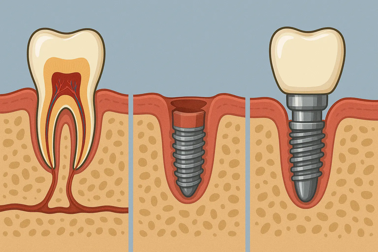 comparison of root canal and implants