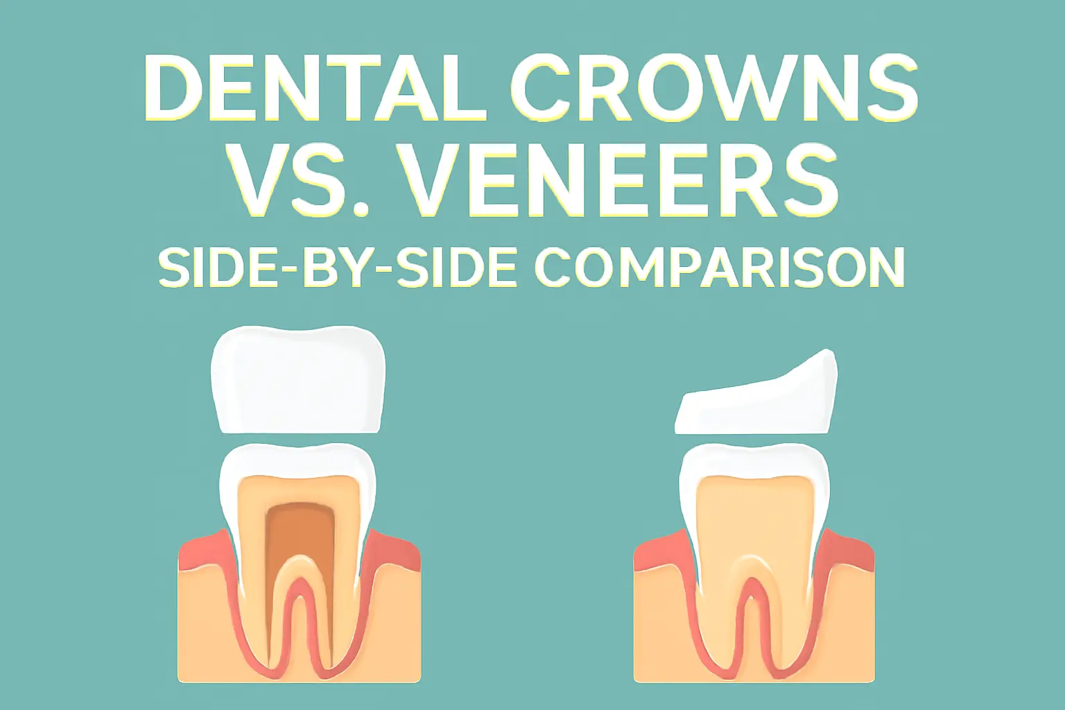 dental crowns vs veeners detailed comparison