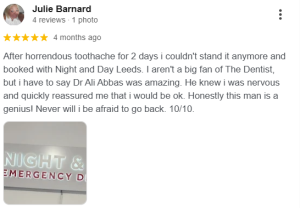 julie-barnard-review-on-night-and-day-dental- services