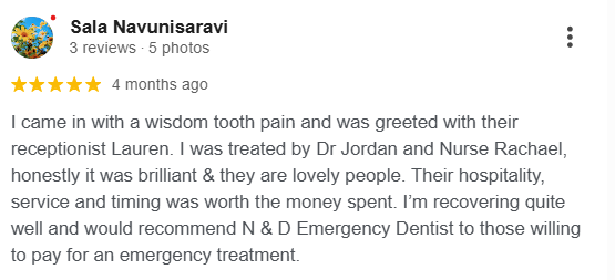 Sala-Navunisaravi-review-on-night-and-day-emergency-dentist-services