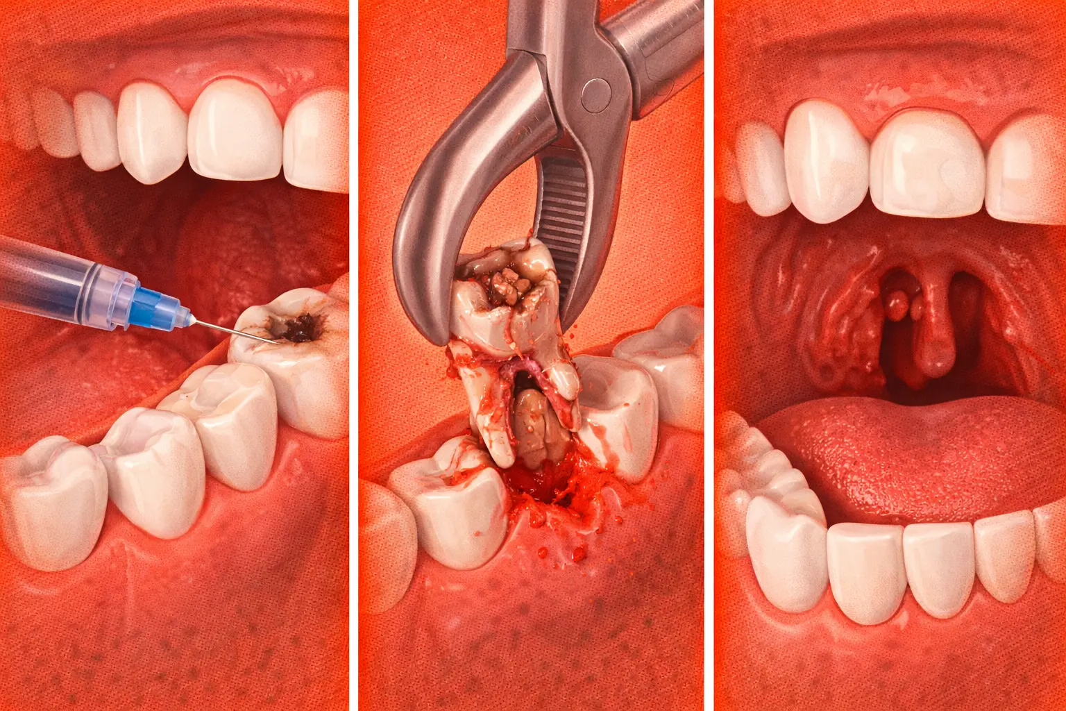 what happens to your mouth during a tooth extraction