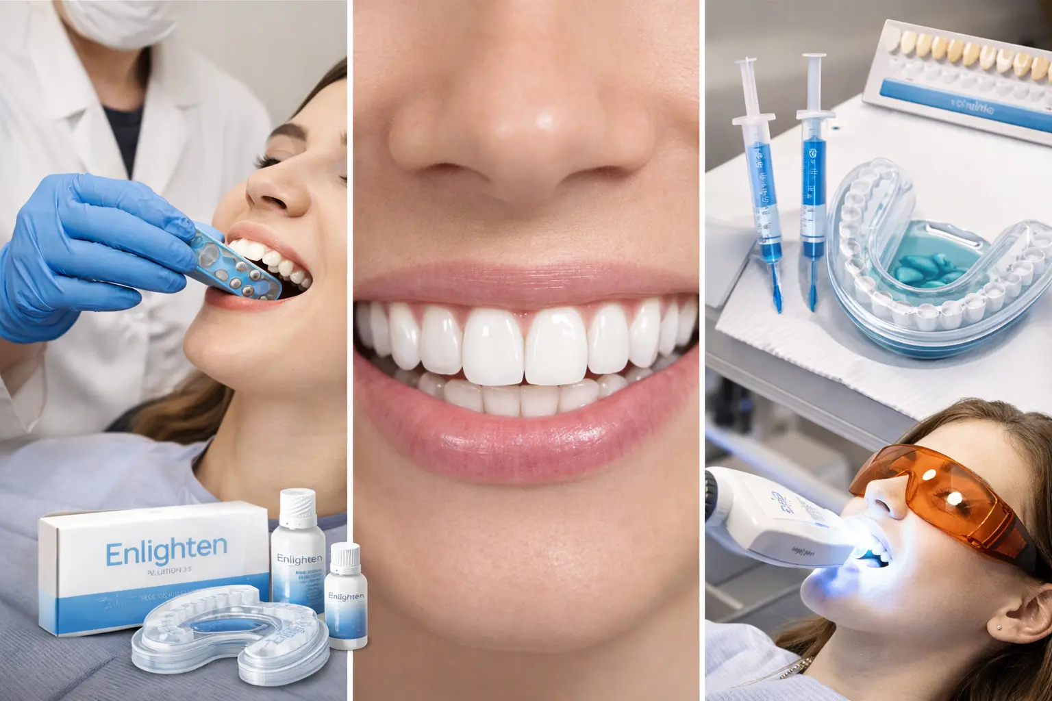 how does the enlighten teeth whitening process work