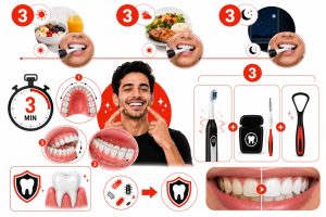 how to improve oral hygiene through the 3-3-3 rule