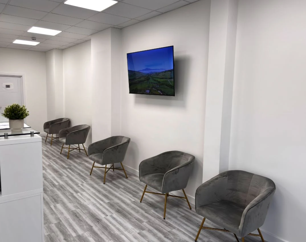 tv as well in the waiting area bristol
